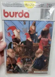 Burda 4233 Gnome Elf Troll Doll Sewing Pattern plush