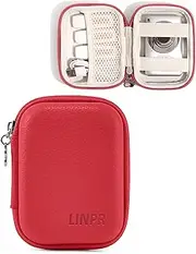 [Linpr] Digital Camera Case Compatible with CAMKORY/Kodak Pixpro/Lecran/VAHOIALD/Canon IXUS 285 HS/Umipyiza/YLSHGXFC/AOREGRE, Small Digital Camera Bag, Travel Camera Bag, Tomato Red, Simple