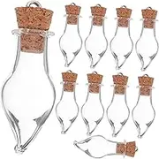 MUELODSIC 10Pcs Mini Wishing Bottles with Cork Lids Glass Jars for DIY Crafts Party Favors and Keepsakes Adorable Bottles for Memories and Creative Projects