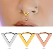 1PCS Surgical Stainless Steel 16G 8mm Nose Rings Cartilage Clicker Hoop Segment