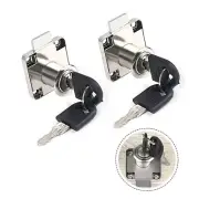 2 X Furniture Drawer Lock Matching Key Drawer Lock Bolt Cam Locks With Keys