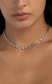 [EÉRA] 925 Silver Stone Chain Necklace