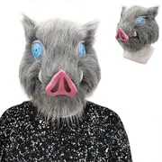 Demon Slayer Hashibira Inosuke Cosplay Mask Halloween Party Prop -NMAOV