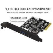 PCIe 3.0 to USB 3.2 Gen2 10Gbps Expansion Card With Dual 10Gbps Ports Black