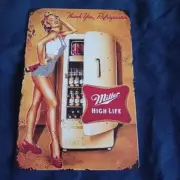 8"X12" Metal Sign Wall Art Man Cave Garage Bar Gas Station Miller High Life