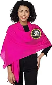 [PASHWRAP] Ultra-Thin Merino Wool Scarf Soft & Warm Kashmiri Cashmere Wrap for Women, Valentine's Gift Pack of 1
