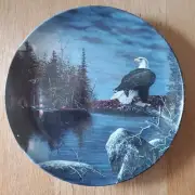 Sentinel of the Night Plate World of the Eagle Jim Hansel Bradford Ex COA 8"