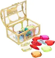 TOBBOMEY Toys for Classroom Sensory Toys 25pcs Kindergarten Gemstone Decor Treasure Box Plastic Jewelry Box