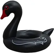 Swimming Floaty Black Swan Swimming Ring Adult Thickened Water Ring Animal Shape Floating Ring Inner Diameter 40CM Inflatable Tubes Floaties Toys Ergonomic LWX