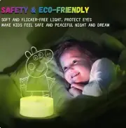 3d illusion night light Peppa Pig Great Child Toddler Kid Gift!