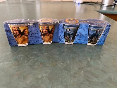 2 x Pair of Lord of the Rings (Return of the King) Shot Glasses
