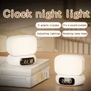 Digital Alarm Clock FM Radio Bluetooth Speaker Snooze Temperature Desk LED Lamp