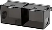 2 PCS Adjustable Fish Tank Filter Box with Built-in Mute Circulation, Oxygen-Increasing Three-in-One Purifier for Turtle Tanks, Aquarium Wall-Mounted Water Cleaner, Suitable for 12mm Thick Walls