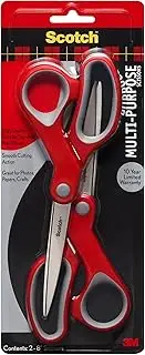 Scotch Multi-Purpose Scissor, 8 Inch, 2 Pack (1428-2)