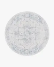 245' Round | Machine Washable Runner Rug | Kid & Pet Friendly | Indoor Rug | Kira Soft Blue Rug | Ruggable