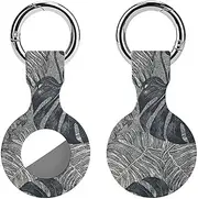 1PCS for Monstera Leaves Air Tag Holder Case Waterproof & Shockproof Anti-Scratch Protective Air Tag Cover with Keychain Ring Silicone Tags Holders for Luggage, Backpack, Keys, Pet
