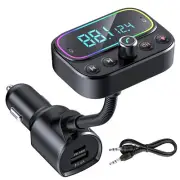 Car Bluetooth 5.0 FM Transmitter Radio MP3 Wireless Adapter Hands-Free Charger