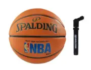 Spalding Logoman Men Basketball Ball Size 7 With Needle Air Pump Free Shipping