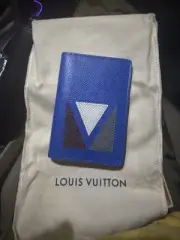 Louis Vuitton Pocket Organizer Wallet LV logo Taiga Leather M30787 Collectible