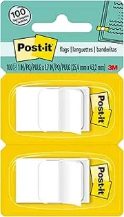 Post-it Flags White 25.4mm x 43.2mm 680-WE2