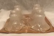 New Set Of 4 Frosted Ruffle Glass Vanity Ceiling Fan Lamp Shades