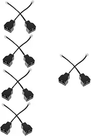 Angoily 5sets Dual Phone Jack Splitter Home Phone Line Adaptor Double Rj11 Adapter Telephone Line Splitter for Multiple Devices 2pcs*5