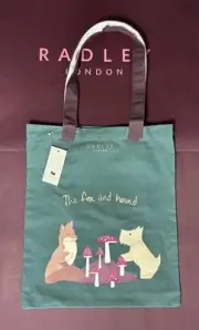 Brand New Radley - The Fox & Hound - Medium Open Top Canvas Tote Bag