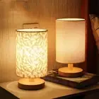 Solid Wood Nordic Table Lamp Bedroom Bedside Study LED Night Light Energy-saving