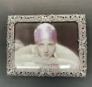 I Am Edgar Berebi My New Dolores 7x5 Silvrr Plate 2 way frame 538 Rt Rose Stones