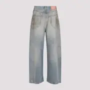 [Acne Studios] Acne Studios-Mid Blue Penicillin Cotton Jeans-Donna XS STAND