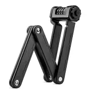 Folding Bike Lock with Mount - Heavy Duty Anti Theft 4-Digit Foldable Lock