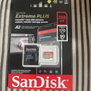 New Sandisk 256GB Extreme Plus A2 microSDXC U-3 V30 170MB/s