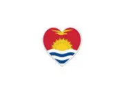Patch badge print flag country heart KIR kiribati