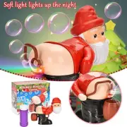 Automatic Santa Claus Farting Bubble Blower Machine Portable Outdoor Party TAN