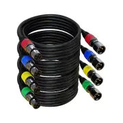 XLR Cable 100Ft 4Pack, Microphone Cable XLR Male to Female Mic Cable Gold-Plated