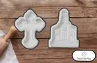 Church & Cross Cookie Cutter & Embosser Set - Religious