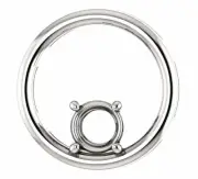 Sterling Silver Round Cut Solitaire Pendant Setting - Ring Style Pendant Mountin