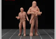 Unpainted 1/64 scale and Male Figure Mini Doll Model Toy Gift