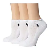 在飛比找ETMall東森購物網優惠-Ralph Lauren 2018女馬球腳踝網格面白色短襪3