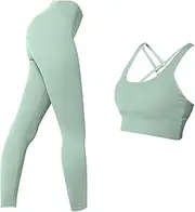 [LIFKOME] Yoga Suit Yoga Sports Bra Quick-dry Yoga Clothing Womans Tank Tops Workout Tank Tankini Gym Leggings for Women Tank Tops Workout Clothes Sky-blue Nylon