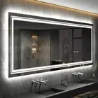 Large Dual LED Wall Mirror Bathroom Mirrors Vanity Makeup Anti-fog Waterproof HD