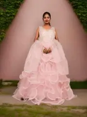 Net Fabric Gown with Stone & Sequin by Shreekama