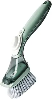 Brush with Liquid Dispenser, Long Handle Dishwashing Clean Brush, Kitchen Scrubbing Brush with Handle, Dish Brush for Kitchen, Kitchen Brush for Dishes, Pots, Sink