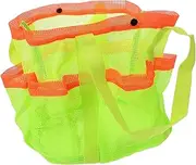 [Abaodam] Mesh Beach Bag for Capacity Portable Travel Tote with Zipper Pouch Multi Pocket Design for Wet Dry Clothes Lightweight for Beach Outings and Swimming