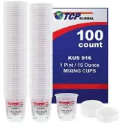 (Full Case of 100 Each - Pint (16oz) Paint Mixing Cups) by - Cups Have calibr..