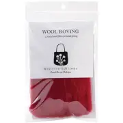 Wistyria Editions Wool Roving 14" -Cherry Red R-1009R