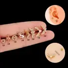 Tiny Zircon Tragus Helix Cartilage Bar Stud Screw in Earring Upper Ear Piercing