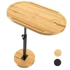 Swivel TV Tray Table with Thickened Stable Non-Tipping Base, Large Yellow