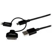 StarTech Charge or sync your Micro USB, iPhone, iPod or iPad device using a single cable LTADUB1MB