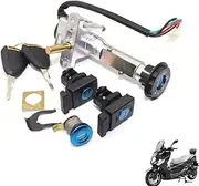 Ignition Key Switches for Wottan for Storm 125 for Majiester T8 T9 Motorcycle Cruiser Electrical Ignition Switch Fuel Gas Cover Start Key Lock Set Ignition Barrel Key Switch